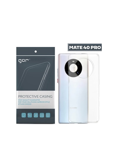 Hepsi Gor Huawei Mate 40 Pro Kılıf Kamera Korumalı Şeffaf Silikon Kılıf- 5775 Najmaddin