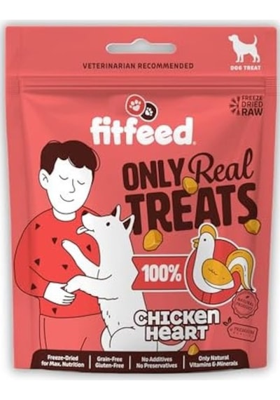 Fitfeed Freeze-dried Çiğ Tavuk Yürek Köpek Ödül Maması 40g