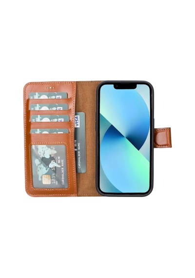 Apple Uyumlu iPhone 14 Pro Deri Cüzdanli Kilif Mwwn Rst2Ef Taba 557083546