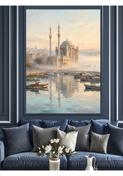 Sisli İstanbul Ve Ortaköy Camii Dekoratif Kanvas - Mdf Ahşap Tablo