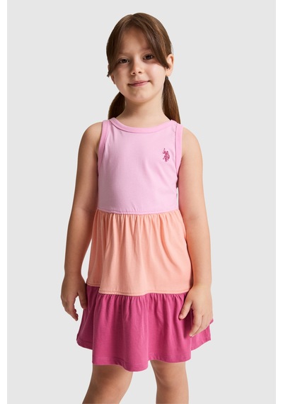 U.S. Polo Assn. Kız Çocuk Pembe Elbise Örme 50325651-vr041