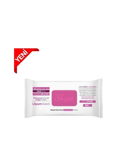 Sleepy Easy Clean Lilyum Buketi Yüzey Temizlik Havlusu&mendili 100 Yaprak Diğer