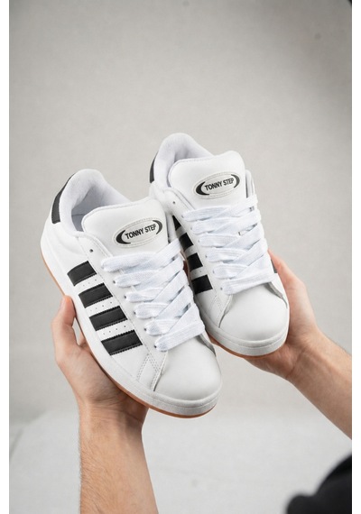 Tonny Step Unisex Günlük Bağcıklı Ortopedik Spor Ayakabı Sneaker Ayakkabı Beyaz-siyah Çizgi Tonny Step Unisex Günlük Bağcıklı Ortopedik Spor Ayakabı Sneaker Ayakkabı Beyaz-siyah Çizgi
