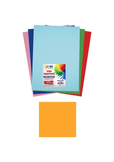 Puti Fon Kartonu 50x70 100 Lü Turuncu Çok Renkli