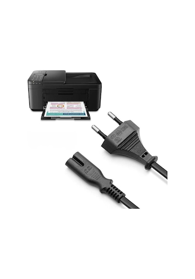 Yazıcı Güç Kablosu Printer Yazıcı Uyumlu Güç Kablosu Yazıcı 2 Pin Kablo Siyah