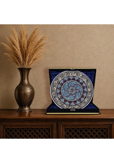 E38 El İşçiliği Çini Tabak 25 Cm - 6663