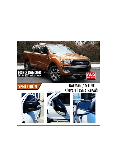 Ford Ranger (2016 - 2021) Wildtrak Batman Ayna Kapağı (parlak Siyah