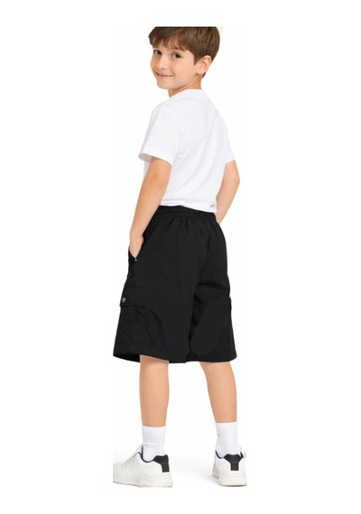 İrem Erkek Çocuk /kız Çocuk Kargo Cepli Beli Lastikli Paraşüt Kumaş Oversize Siyah Renk Şort İrem Erkek Çocuk /kız Çocuk Kargo Cepli Beli Lastikli Paraşüt Kumaş Oversize Siyah Renk Şort