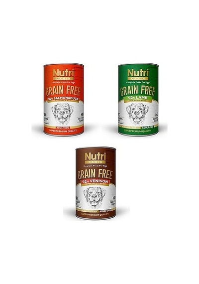 Nutri Canin Karışık Etli Tahılsız Yetişkin Köpek Konservesi 400 G 3 Adet