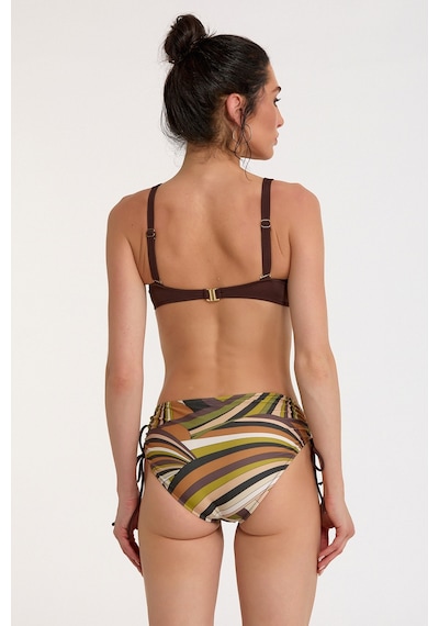 Argento Kadın Kahve Desenli Sabit Kaplı Ayarlanabilir Askılı Yüksek Bel Yanı Ayarlanabilir Bikini Takımı Kahve Desenli Argento Kadın Kahve Desenli Sabit Kaplı Ayarlanabilir Askılı Yüksek Bel Yanı Ayarlanabilir Bikini Takımı Kahve Desenli
