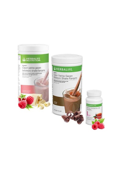 Herbalife Ahududu Shake 1 - Çikolata Shake 1 - Çay Ahududu