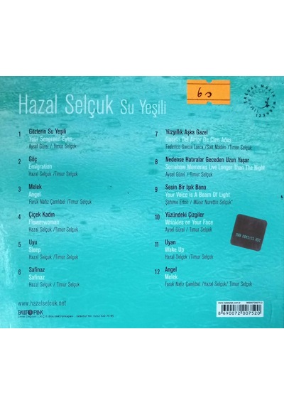 Plak Değildir Cd Dir Cd Hazal Selçuk Su Yeşili Cd