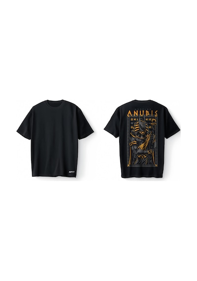 Bumeta Mısır Tanrısı Anubis Warrior Oversize Unisex Tişört T-shirt Siyah Bumeta Mısır Tanrısı Anubis Warrior Oversize Unisex Tişört T-shirt Siyah