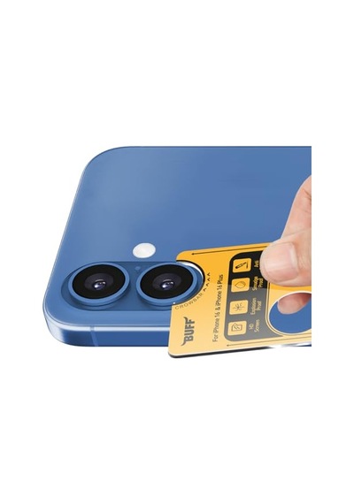 Apple iPhone Uyumlu  16 / Apple iPhone Uyumlu  16 Plus Metal Kamera 9h Lens Koruyucu Blue
