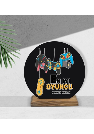 Kişiye Özel En İyi Oyuncu Tasarımlı Ahşap Plak-3