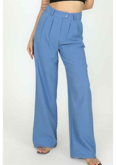 Sortie Collection Rahat Kesim Klasik Model Kumaş Pantolon İndigo-indigo İndigo