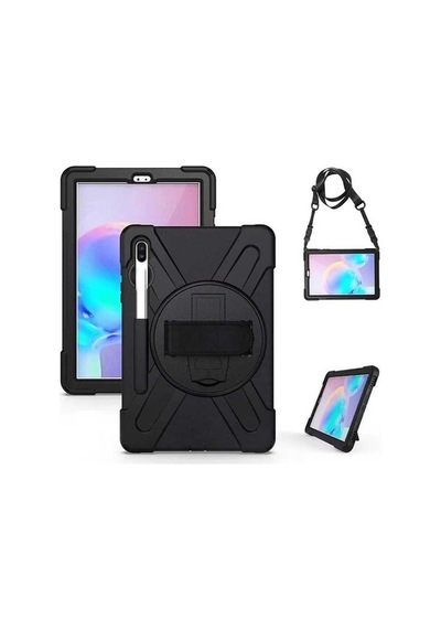 Samsung Uyumlu Galaxy Tab S6 T860 Kılıf Defender Askılı Zırh Case