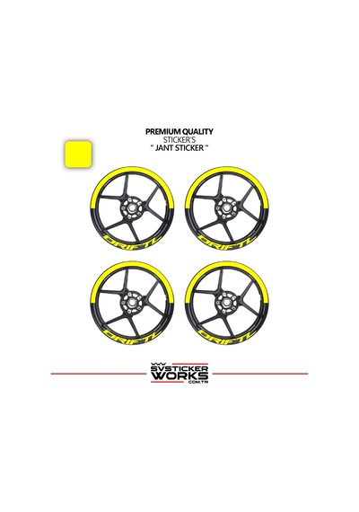 Mondial Drift L Jant Şeridi Yarım Jant Kaplama & Drift L Yazı Sticker Seti 25769737