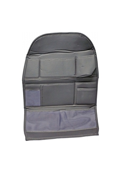 Oto Araç İçi Koltuk Arkası Düzenleyici Organizer Çanta Çok Cepli Uzun Ömürlü Yıkanabilir 66x45 Cm Deri Gri 1 Adet