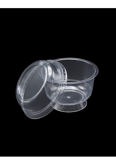 Plastik Kristal Tatlı Kabı - Kapaklı 180cc 25 Adet, Kullan At Diğer