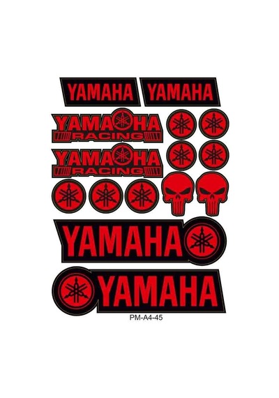 Yamaha Uyumlu A4 Çoklu Sticker Seti 02 Diğer