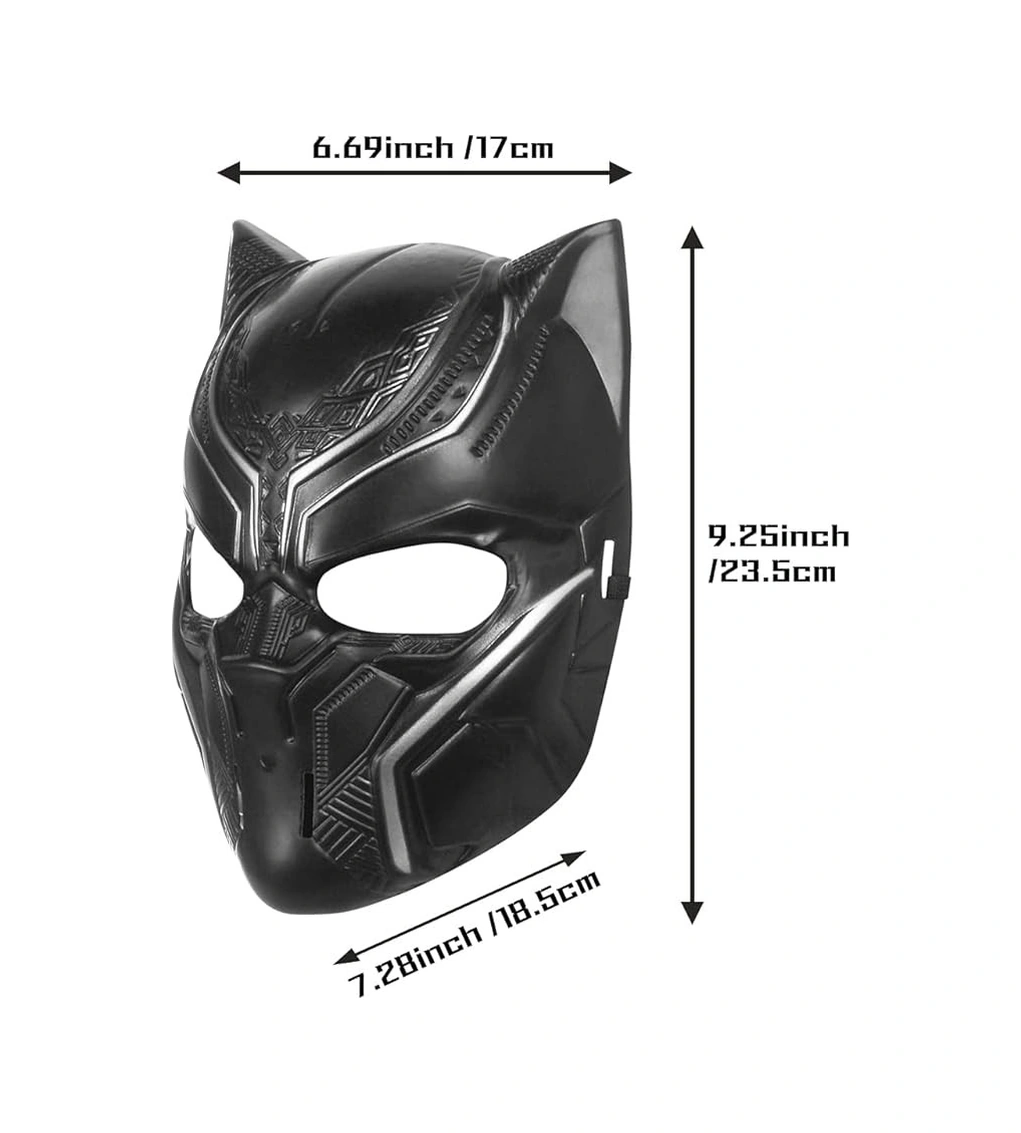 Black Panther Süper Kahraman Maskesi Çocuk Kostüm Aksesuarı - 4-10 Yaş