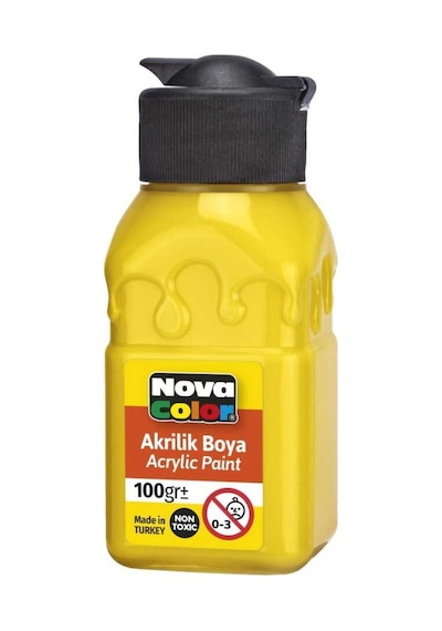 Nova Color Akrilik Boya Şişe 100 Cc Sarı