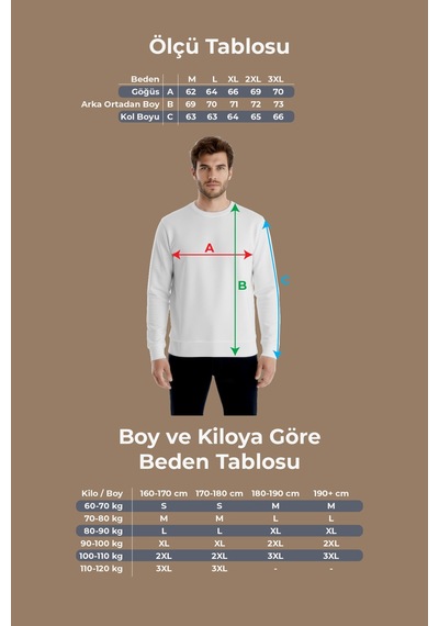 Goffra Erkek Focus Esnek Kumaş Yumuşak Dokulu Günlük Sweatshirt Ekru M401-r0342-01