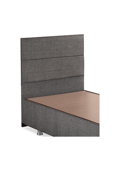 Nironyatak Silver Tek Kişilik Yatak Başlığı - 100 Cm Gri Keten Kumaş Başlık