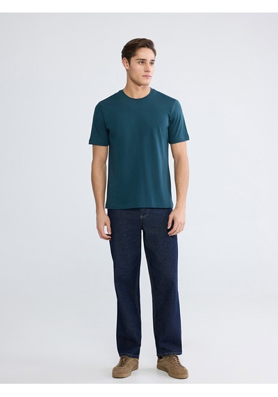 Lcwaıkıkı Classic Petrol %100 Pamuk Regular Fit Basic Tişört