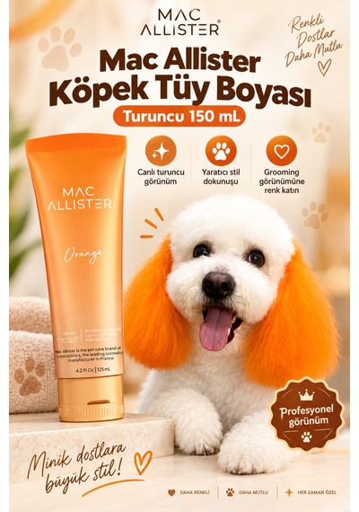 Mac Allister Kedi Köpek Tüy Boyası Turuncu Renkli 150 Ml
