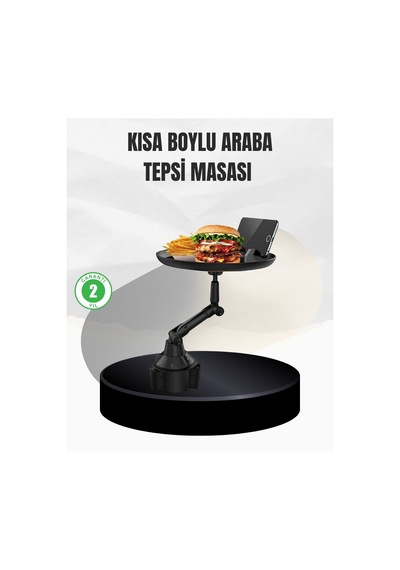 Universal Araç İçi Bardaklık Tepsisi 9 İnç Yemek Alanı Ve Telefon Standlı Renkli