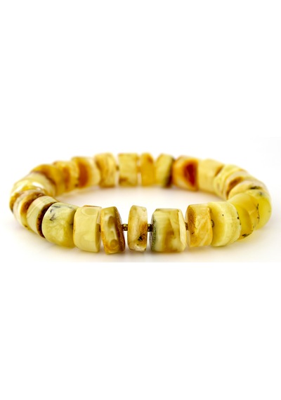 Kehribar Bileklik Amorf Tasarım Ambergold Blk23-137 Çok Renkli
