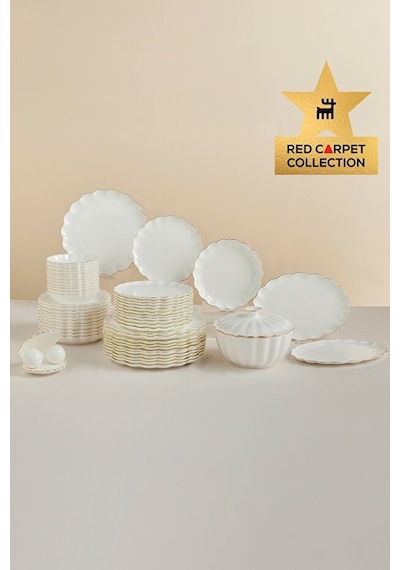 Karaca  Fine Pearl Extra Shell 55 Parça 12 Kişilik Yemek Takımı Gold