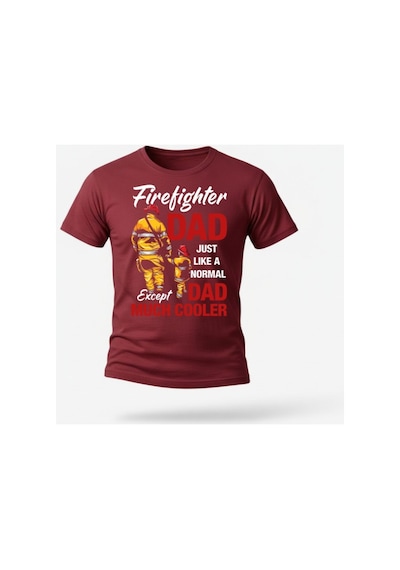 Urbantrendstore Baba Oğul Temalı Baskılı Oversize Pamuklu Bisiklet Ve Yuvarlak Yaka Tişört Tshirt Anlamlı Hediye Bordo