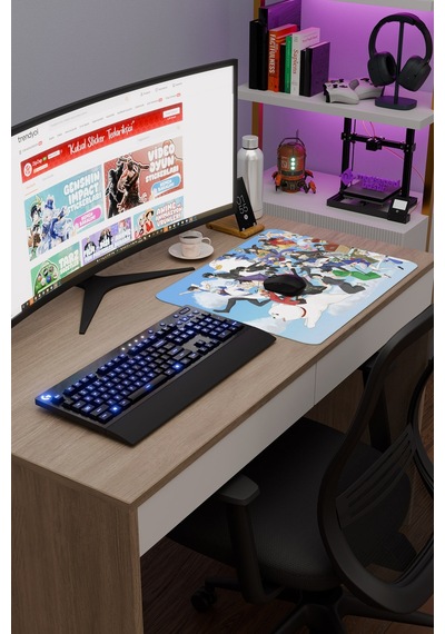 Gintama Anime V3 - 48x40 Xl Gaming Kauçuk Kaymaz Taban Mouse Pad Fare Altlığı