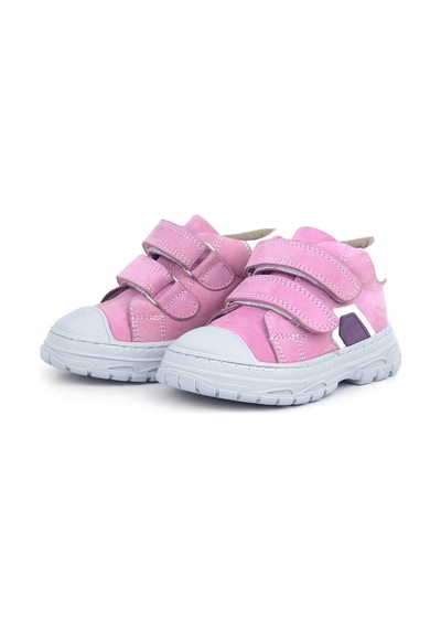 Rakerplus Tails Hakiki Deri Pembe Cırtlı Çocuk Spor Bot Pembe