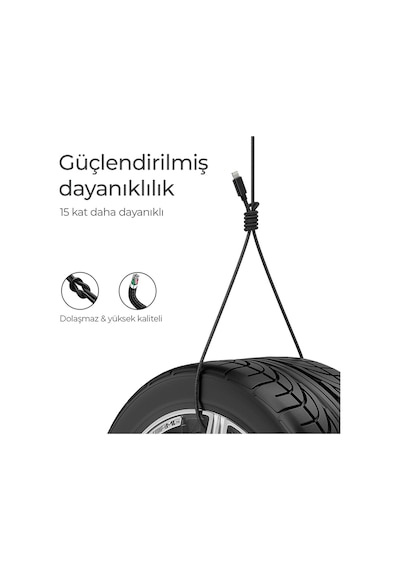 Woyax By Deji Pd Type-c To Type-c 3a Şarj Ve Data Kablosu Örgülü