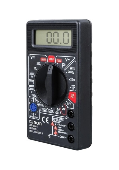 Tenon Dt-830d Siyah Dc/ac Voltaj Akım Ölçer Dijital Multimetre