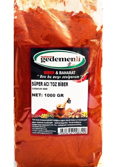 Mahmut Gedemenli Süper Acı Toz Biber 1 KG