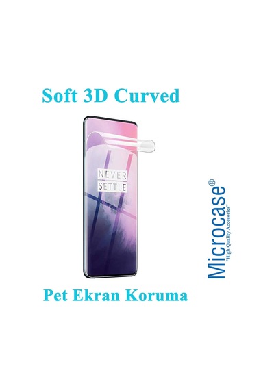 Microcase Oneplus 7T Pro Full Ekran Koruma Curved 3D Pet Film