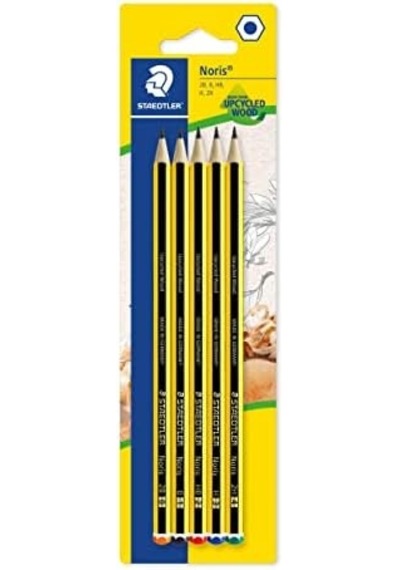 120s Bk5d Noris Kurşun Kalem 5'li Blister 2b, B, Hb, H, 2h Çok Renkli