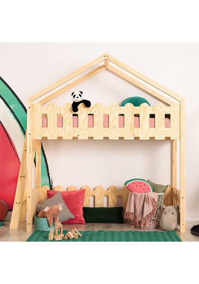 Markaawm Markaawm Oyun Alanlı Montessori Ranza Yatak Ahşap Çocuk Ranza Akçaağaç