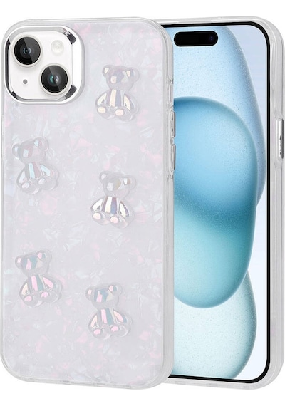 Apple Uyumlu iPhone 13 Kılıf Kabartma Figürlü Parlak Şık Tasarımlı Silikon Kapak Eralli