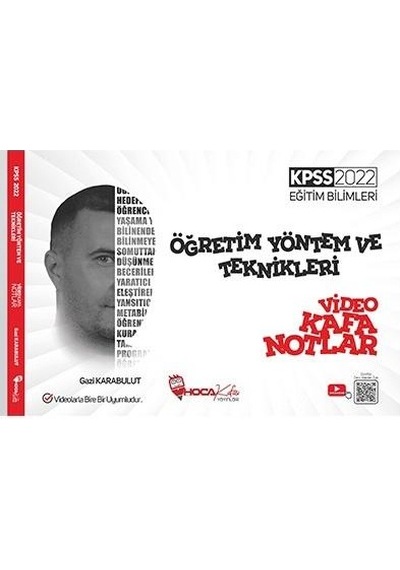 Kpss Eğitim Bilimleri Öğretim Yöntem Ve Teknikleri Video Kafa Not