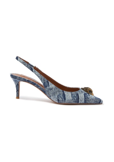 Kurt Geiger Klasik Şıklık Sunan Denim Slingback Topuklu Ayakkabı Acı Kahverengi