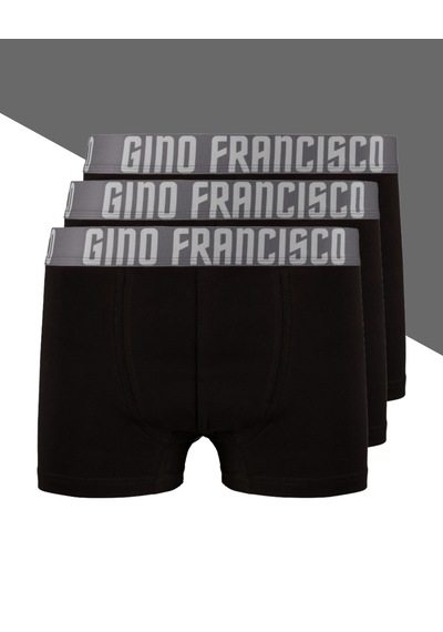 Gino Francisco Erkek Boxer 3'lü Paket Pamuklu Mood Serisi Gri Premium Kutulu Set