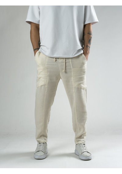 Cocopelli Keten Bej Erkek Jogger Pantolon Coc2817 Bej