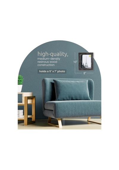 Zımpara Reçine Benzersiz Çiftlik Evi Resim Çerçevesi, 12,7 Cm X 17,78 Cm, Kararmış Ahşap