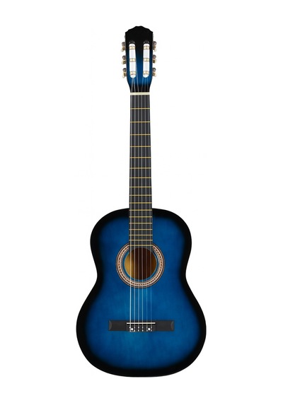 Campbell Ce-55bl Klasik Gitar Full Set Sap Ayarlı 4/4 Yetişkin Boy Üst Kalite Gitar - 86972046402 Mavi